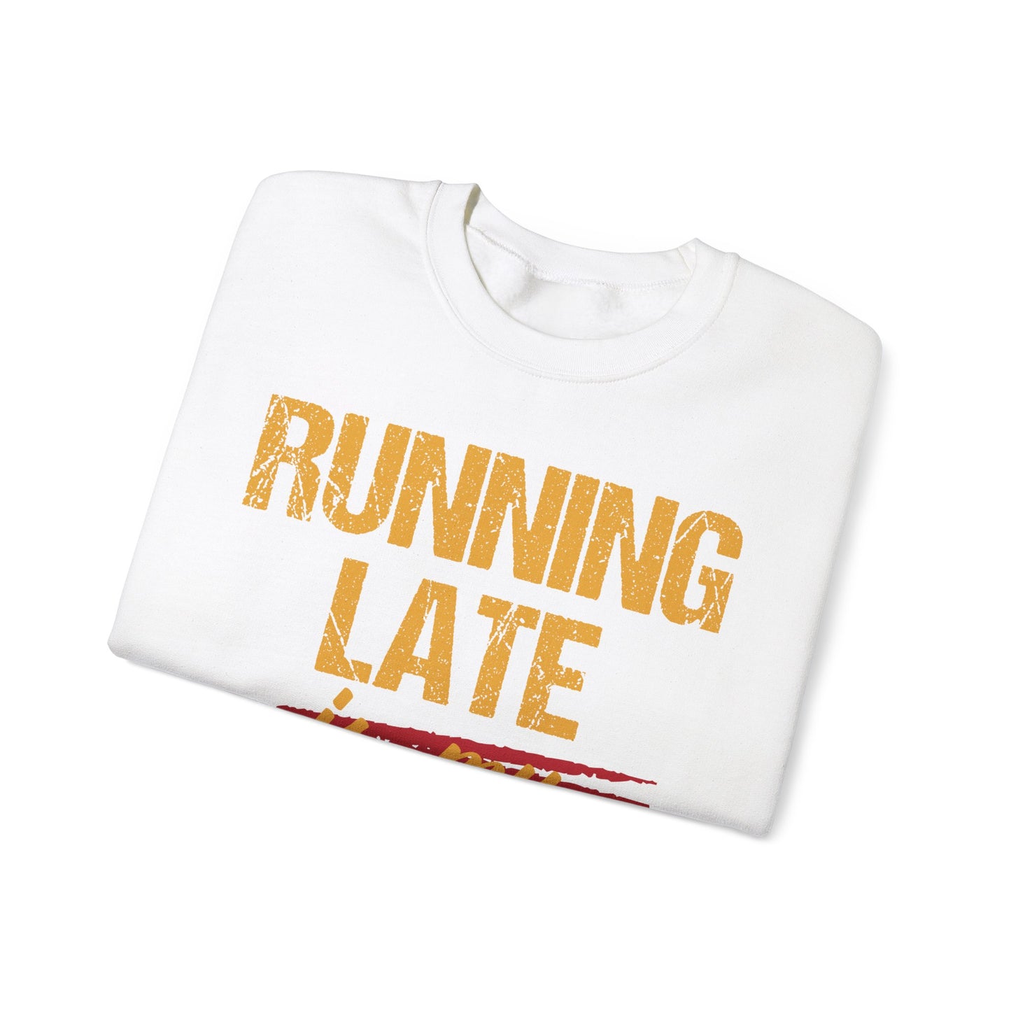 Running Late is My Cardio Crewneck Sweatshirt – Unisex Heavy Blend – Perfect for Fitness Lovers