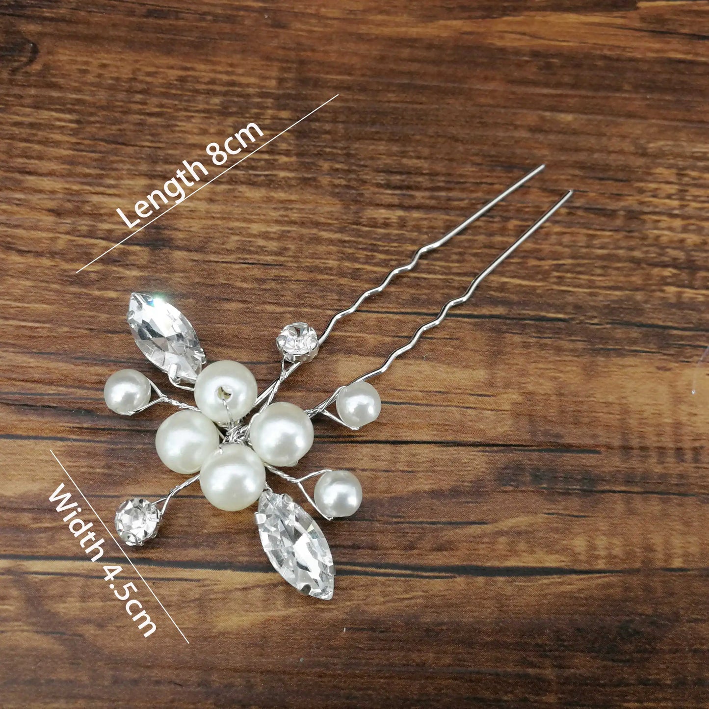 Women U-shaped Pin Metal Barrette Clip Hairpins Simulated Pearl Bridal Tiara Hair Accessories Wedding Hairstyle Design Tools