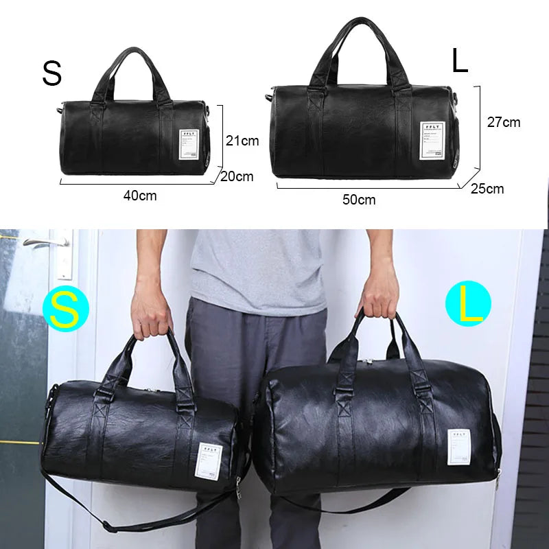 Leather Gym Bags Fitness Training Sports Bag For Men Women Sac De Sport Gymtas Travel Luggage Traveling Outdoor Yoga Bag XA627A