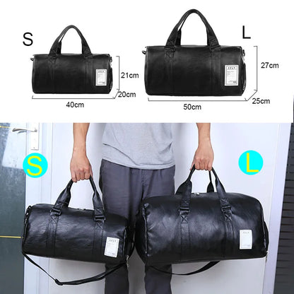 Leather Gym Bags Fitness Training Sports Bag For Men Women Sac De Sport Gymtas Travel Luggage Traveling Outdoor Yoga Bag XA627A