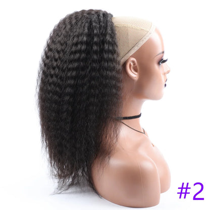 Fake Synthetic Drawstring Ponytail Elastic Hair Extension For Women Kinky Curly Ponytail Synthetic Hair High Puff Afro Hairpiece