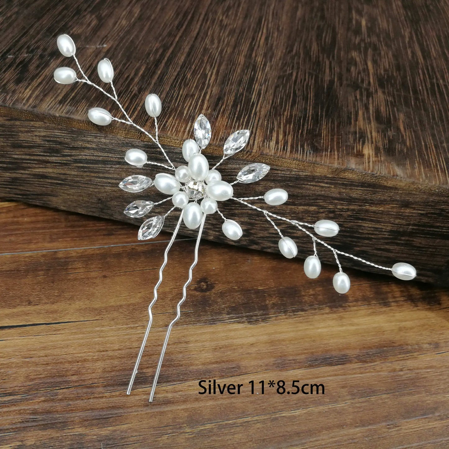 Women U-shaped Pin Metal Barrette Clip Hairpins Simulated Pearl Bridal Tiara Hair Accessories Wedding Hairstyle Design Tools