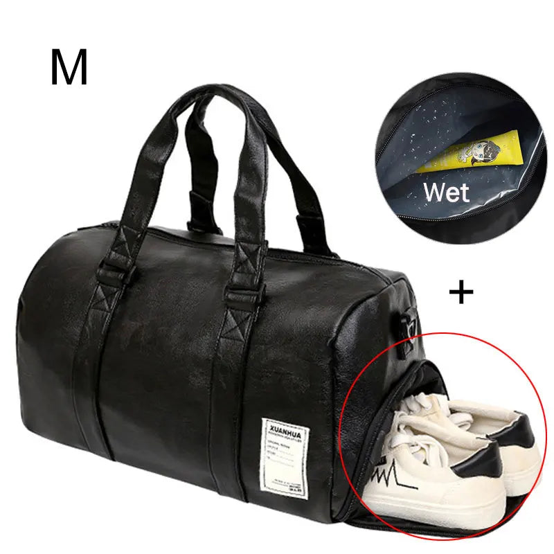 Leather Gym Bags Fitness Training Sports Bag For Men Women Sac De Sport Gymtas Travel Luggage Traveling Outdoor Yoga Bag XA627A