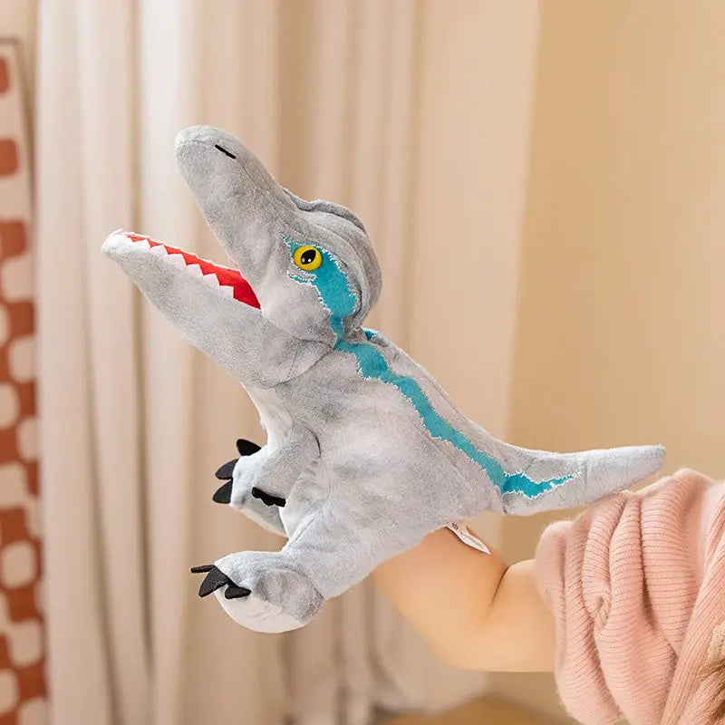 Stuffed Plush Dinosaur Hand Puppet – Kawaii Tyrannosaurus Rex Storytelling Toy for Kids, Educational Baby Gift