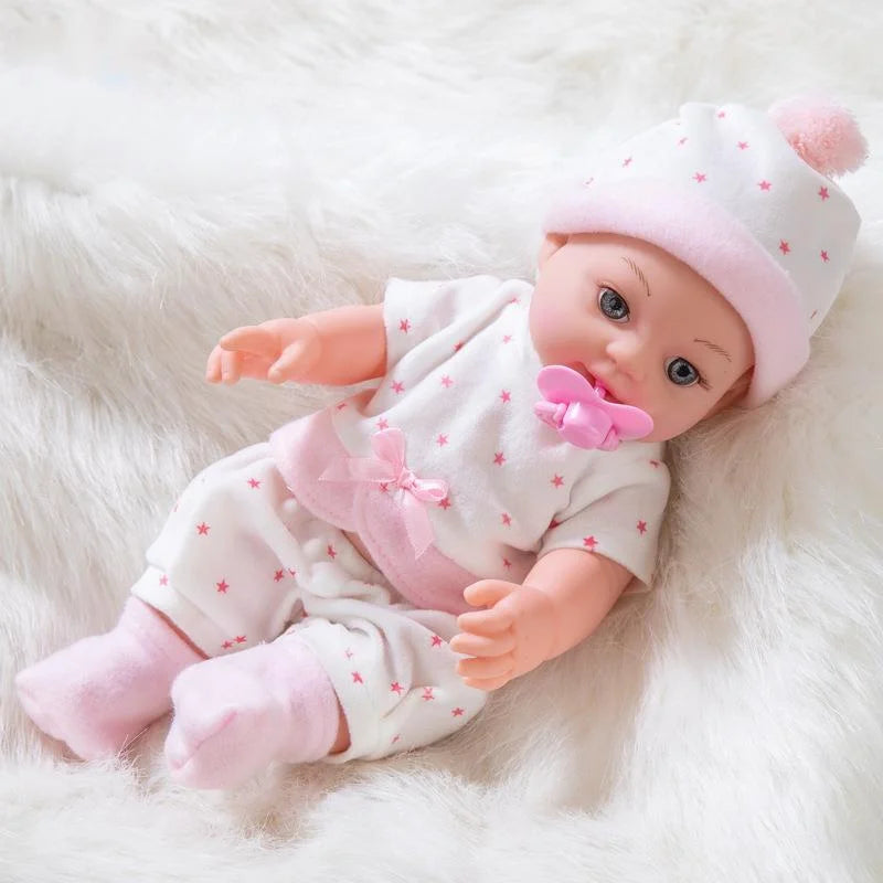 12in/30cm Reborn Baby Doll – Soft Silicone Baby Doll for Kids, Educational Simulation Doll, Perfect Gift for Birthday & Christmas