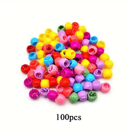 100Pcs Colorful Small Girls Hair Clips Cute Flower Star Hair Claws Styling Hair Braid Hairpins Kids Hair Accessories Headwear