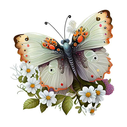 M733 Butterflies Plants Flowers Wall Sticker Bathroom Toilet Decor Decals Living Room Cabinet Home Decoration Self Adhesive Mura