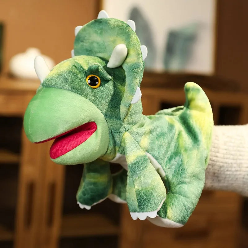 Stuffed Plush Dinosaur Hand Puppet – Kawaii Tyrannosaurus Rex Storytelling Toy for Kids, Educational Baby Gift