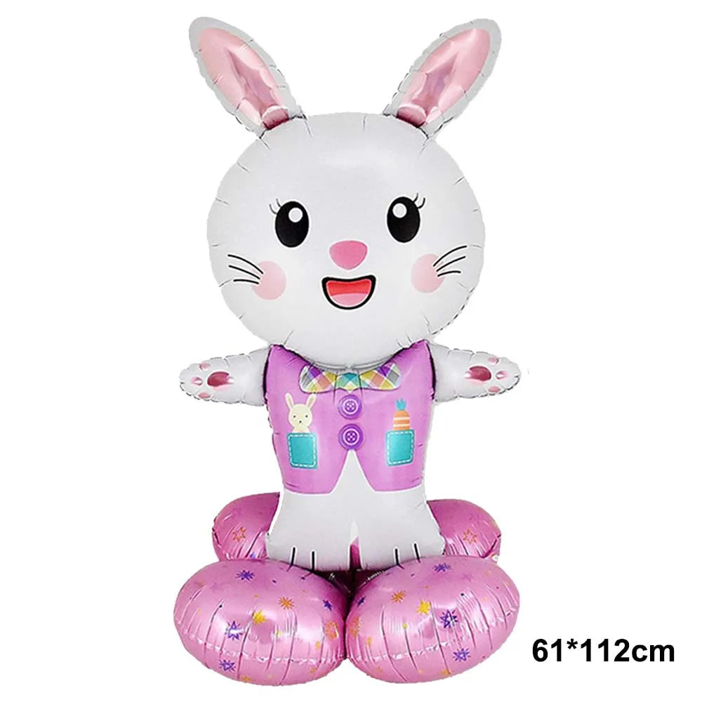 Inflatable Rabbit Ear Throwing Game Ferrule Ring Toss Happy Easter Party Decor Kids Favor Gifts Outdoor Entertainment Supplies