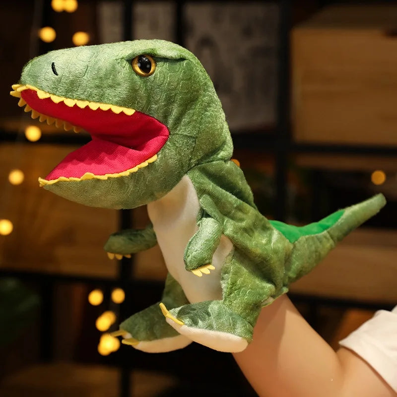 Stuffed Plush Dinosaur Hand Puppet – Kawaii Tyrannosaurus Rex Storytelling Toy for Kids, Educational Baby Gift