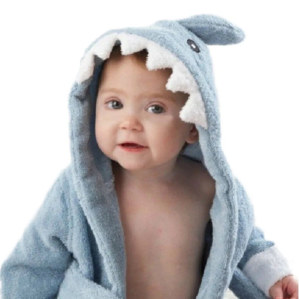 2024 Baby Boy Hooded Bathrobe – Unisex Ultra Absorbent Microfiber Towel Robe for Toddlers