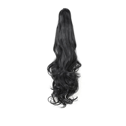 Claw Clip in Ponytail Extension Synthetic Hairpiece Curly Wavy Hair Extension 18&24 inch Long Ponytail Hairpieces for Women Girl