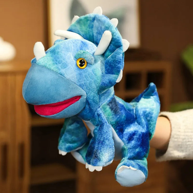 Stuffed Plush Dinosaur Hand Puppet – Kawaii Tyrannosaurus Rex Storytelling Toy for Kids, Educational Baby Gift