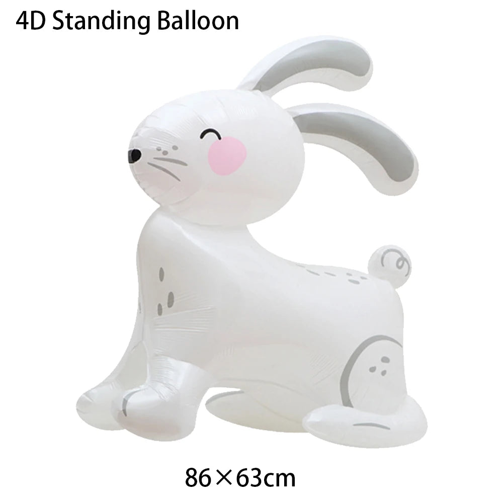 Inflatable Rabbit Ear Throwing Game Ferrule Ring Toss Happy Easter Party Decor Kids Favor Gifts Outdoor Entertainment Supplies