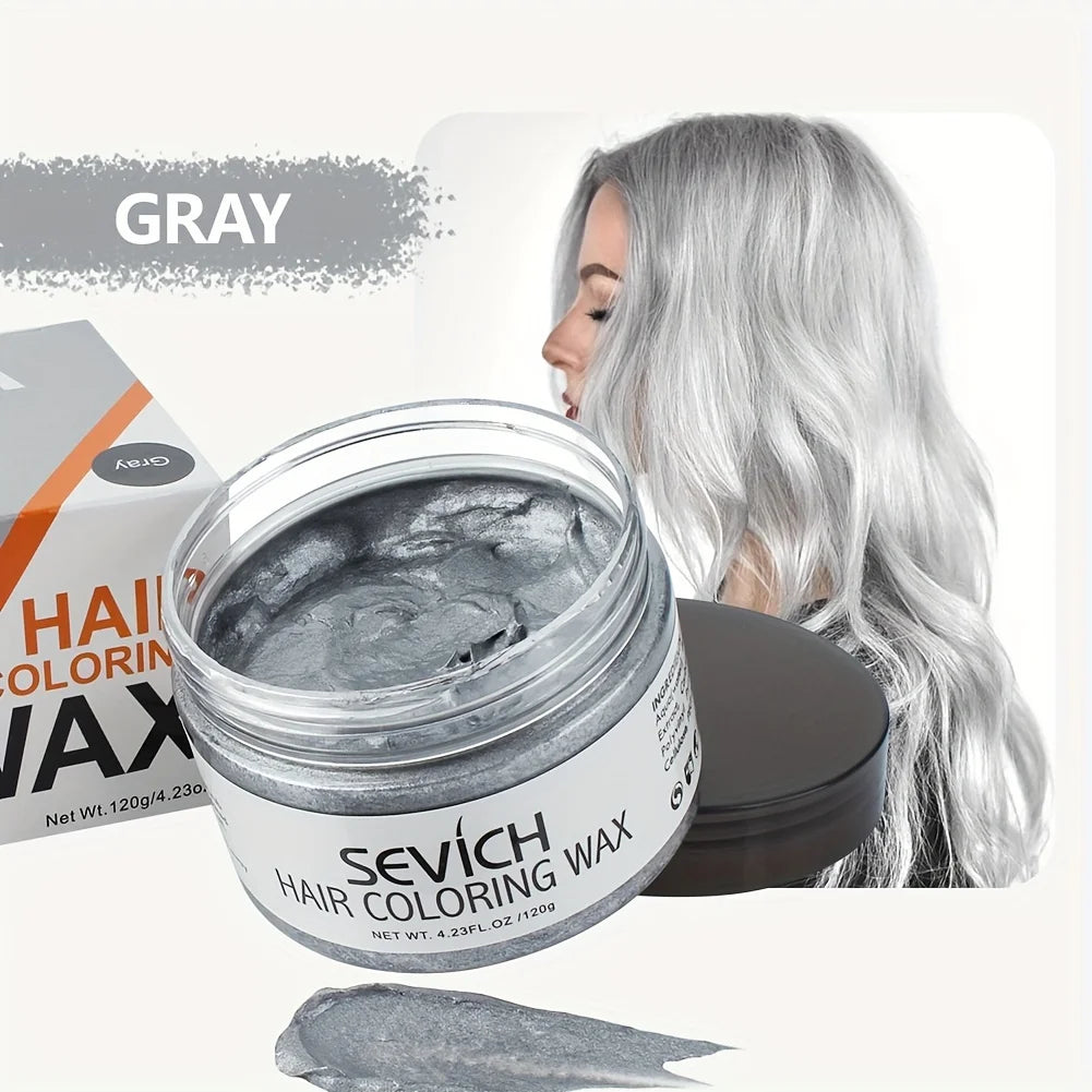 SEVICH 120g Hair Colour Wax Easy To Wash DIY Hairs Dyed Mud Dye for Eyebrow Beards Coloring Styling Temporary Hair Colour Cream