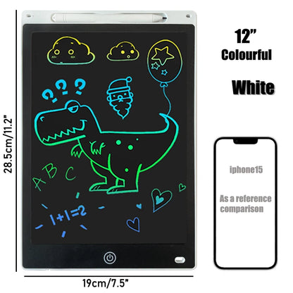 16/12 Inch LCD Drawing Tablet – Colorful Writing Pad for Kids – Doodle Board for 3-8 Year Old Boys & Girls – Creative Toddler Toys