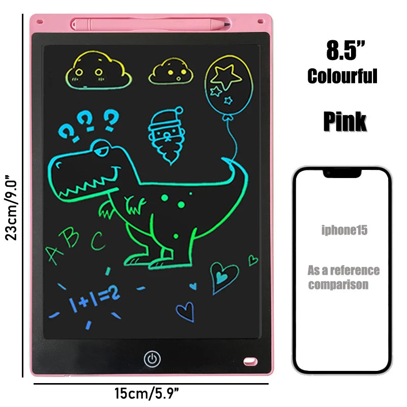 16/12 Inch LCD Drawing Tablet – Colorful Writing Pad for Kids – Doodle Board for 3-8 Year Old Boys & Girls – Creative Toddler Toys