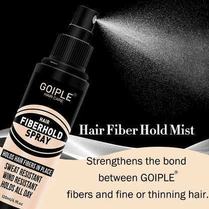 GOIPLE Fiber Hold Spray Instant Hair Volumizing Product Hair Building Fibers Powder Hairstyle Thickening Spray for Men and Women