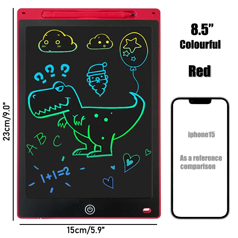 16/12 Inch LCD Drawing Tablet – Colorful Writing Pad for Kids – Doodle Board for 3-8 Year Old Boys & Girls – Creative Toddler Toys