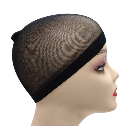 2pcs/Bag Top Stocking Wig Cap Hair Net For Weave Hair Wig Nets Black Brown Stretch Mesh Wig Cap For Making Wigs