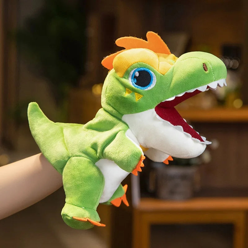 Stuffed Plush Dinosaur Hand Puppet – Kawaii Tyrannosaurus Rex Storytelling Toy for Kids, Educational Baby Gift