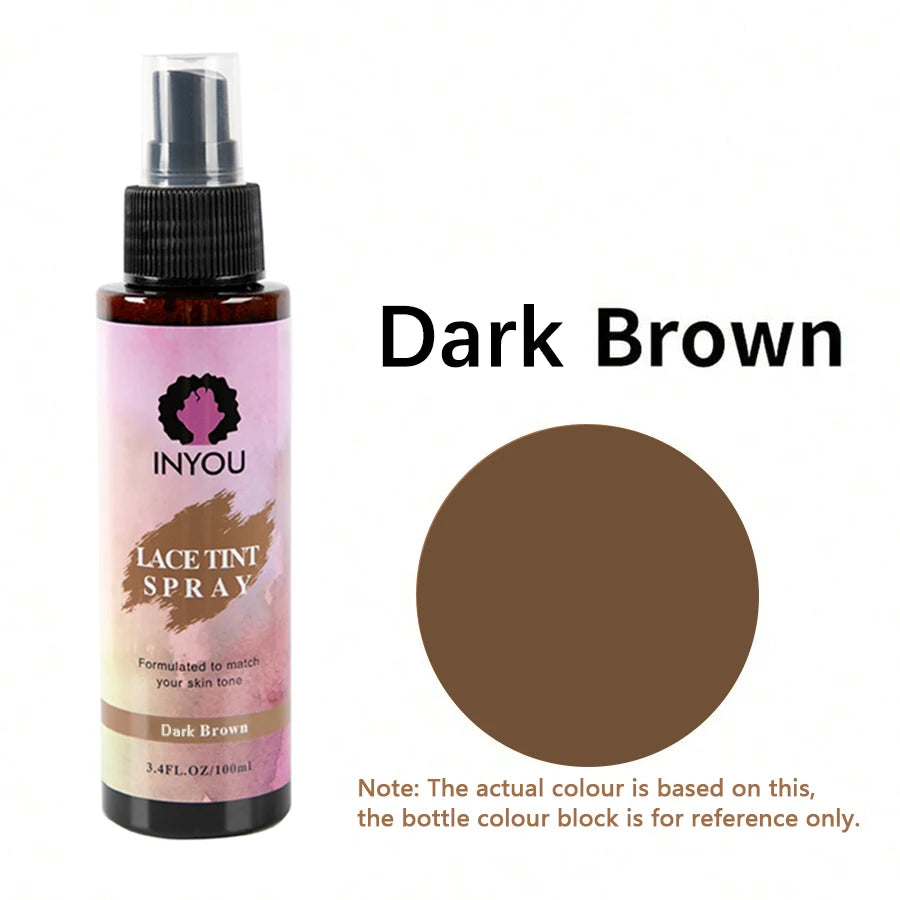 Lace Tint Spray for Wigs,Waterproof Lace Tint Melting Mousse Spray Concealer for Lace Closure front Wigs Toupees Edge Control La