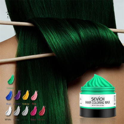 SEVICH 120g Hair Colour Wax Easy To Wash DIY Hairs Dyed Mud Dye for Eyebrow Beards Coloring Styling Temporary Hair Colour Cream