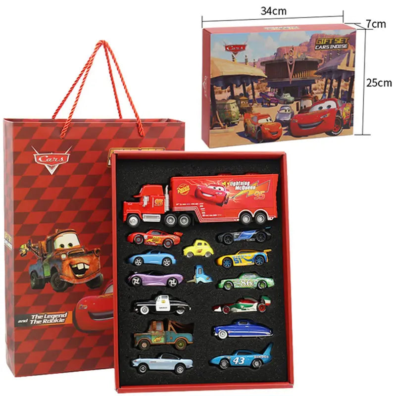 Disney Pixar Cars 3 Diecast Lightning McQueen, Mater & Jackson Storm Toy Car Model Set – 1:55 Scale Champion Cars – Perfect Boy Birthday Gift