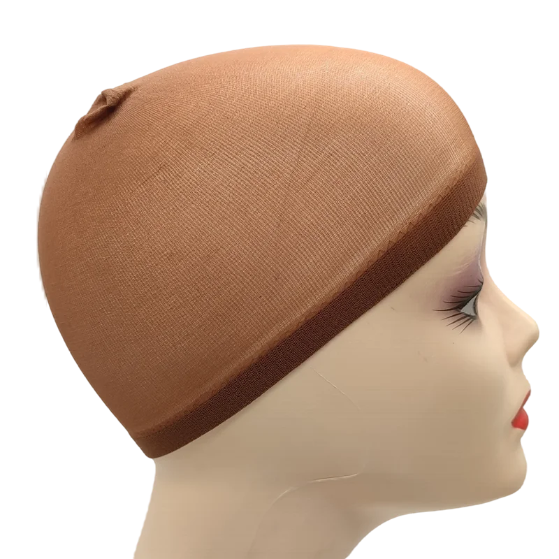 2pcs/Bag Top Stocking Wig Cap Hair Net For Weave Hair Wig Nets Black Brown Stretch Mesh Wig Cap For Making Wigs