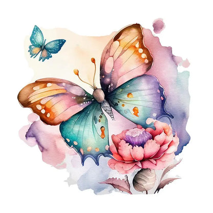 M733 Butterflies Plants Flowers Wall Sticker Bathroom Toilet Decor Decals Living Room Cabinet Home Decoration Self Adhesive Mura