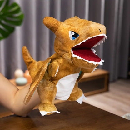 Stuffed Plush Dinosaur Hand Puppet – Kawaii Tyrannosaurus Rex Storytelling Toy for Kids, Educational Baby Gift