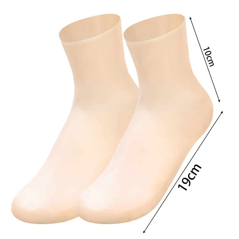 Extended Silicone Foot Socks Moisturizing Foot Care Socks Soften Dead Skin Massage Moisturizing Spa Pedicure Gel Sock Feet Tools