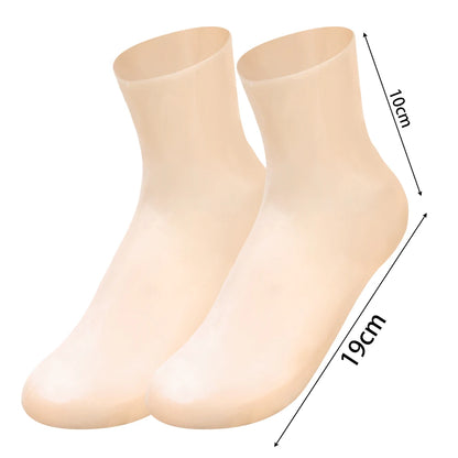 Extended Silicone Foot Socks Moisturizing Foot Care Socks Soften Dead Skin Massage Moisturizing Spa Pedicure Gel Sock Feet Tools