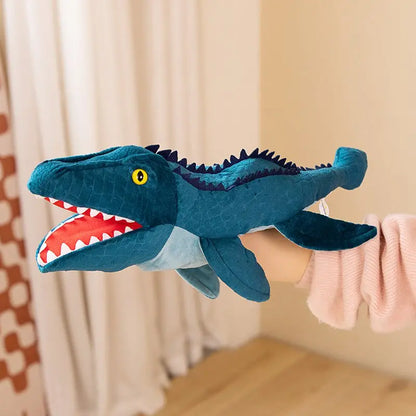 Stuffed Plush Dinosaur Hand Puppet – Kawaii Tyrannosaurus Rex Storytelling Toy for Kids, Educational Baby Gift