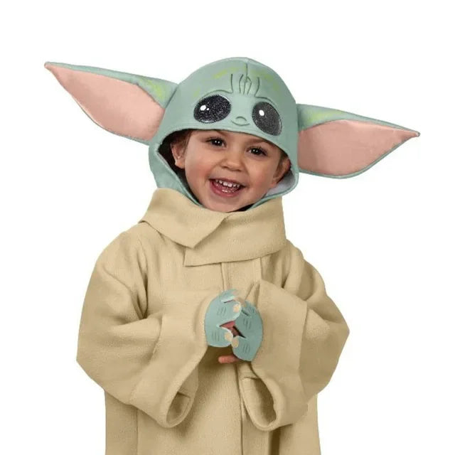 Halloween Star Wars Mandalorian Yoda Baby Costume Set – Perfect for Children’s Cosplay, Birthday Party, and Carnival (3-10 Years)