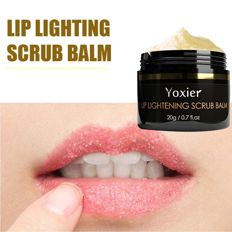 Magic Lip Lighten Scrub Dark Black Pink Lip Balm Brighten Anti-Crack Removal Exfoliation Pigmentation Fade Dull Moisturizing