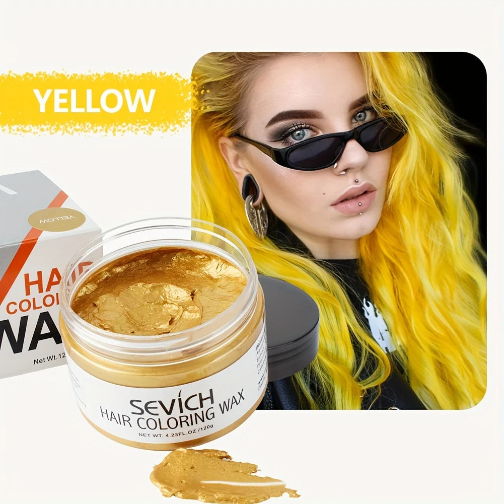 SEVICH 120g Hair Colour Wax Easy To Wash DIY Hairs Dyed Mud Dye for Eyebrow Beards Coloring Styling Temporary Hair Colour Cream