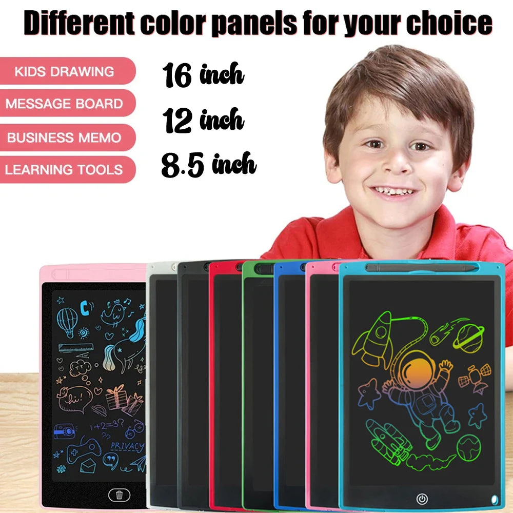 16/12 Inch LCD Drawing Tablet – Colorful Writing Pad for Kids – Doodle Board for 3-8 Year Old Boys & Girls – Creative Toddler Toys