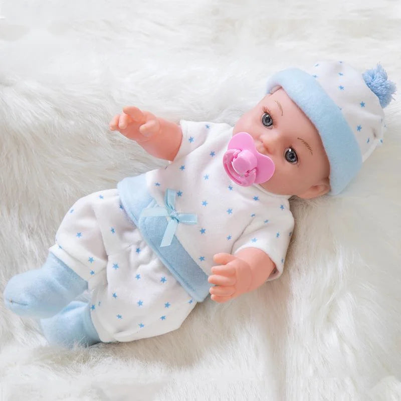 12in/30cm Reborn Baby Doll – Soft Silicone Baby Doll for Kids, Educational Simulation Doll, Perfect Gift for Birthday & Christmas