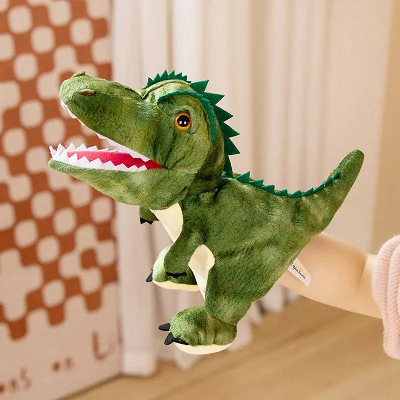 Stuffed Plush Dinosaur Hand Puppet – Kawaii Tyrannosaurus Rex Storytelling Toy for Kids, Educational Baby Gift