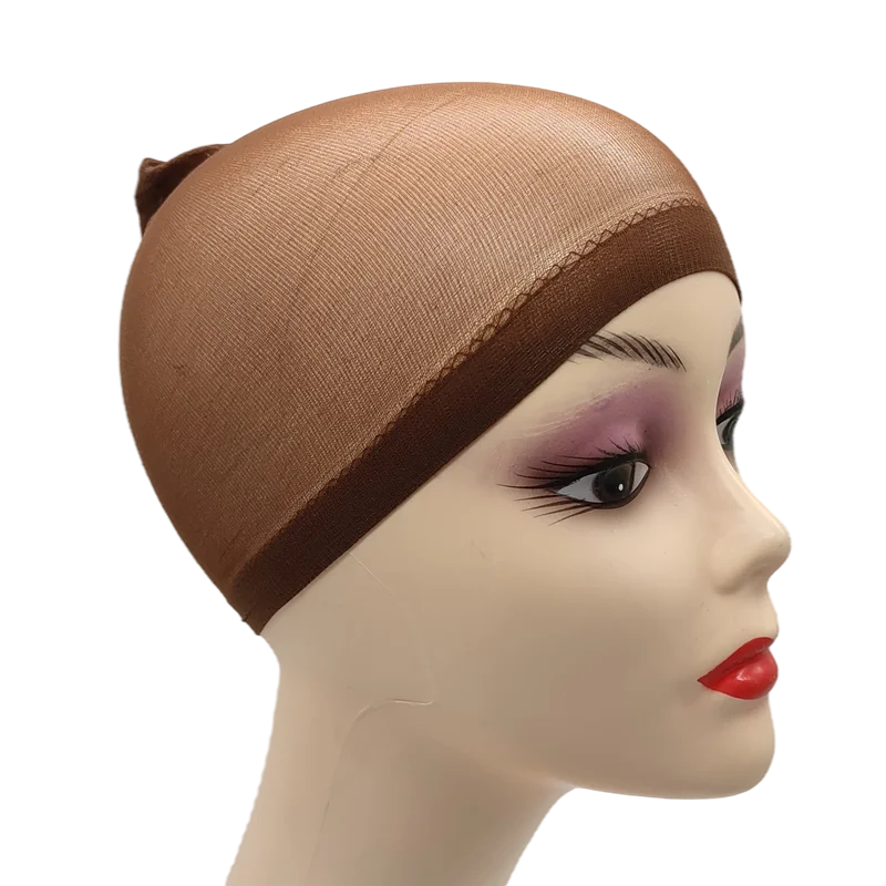 2pcs/Bag Top Stocking Wig Cap Hair Net For Weave Hair Wig Nets Black Brown Stretch Mesh Wig Cap For Making Wigs