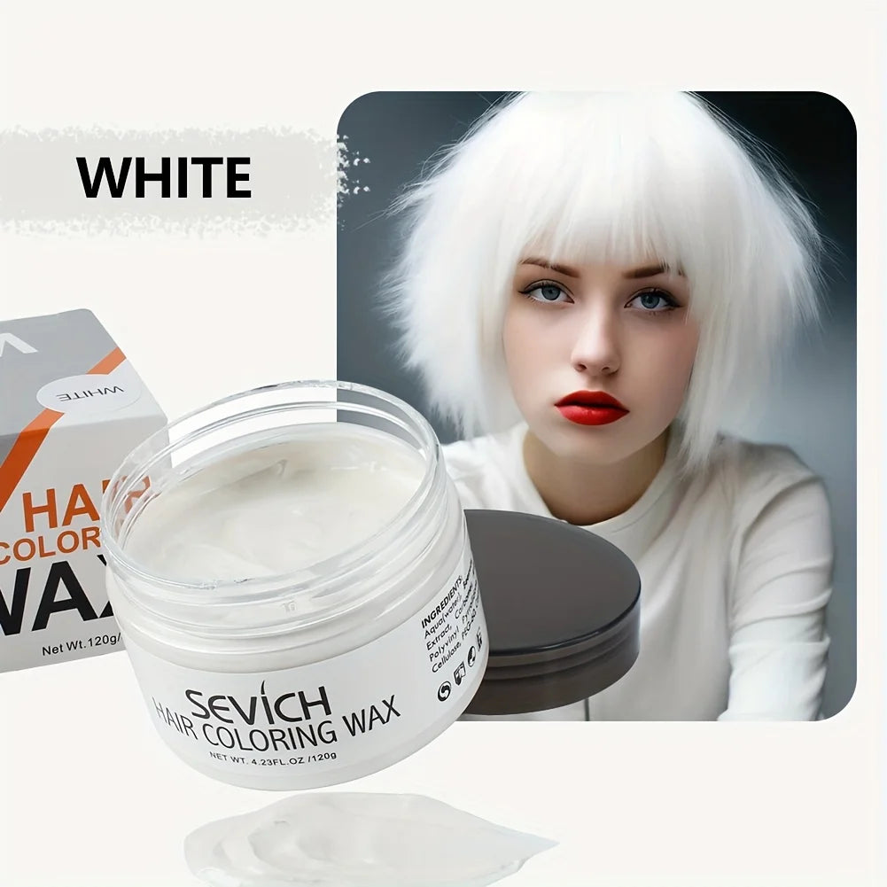 SEVICH 120g Hair Colour Wax Easy To Wash DIY Hairs Dyed Mud Dye for Eyebrow Beards Coloring Styling Temporary Hair Colour Cream