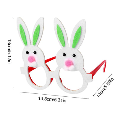 Kids Easter Party Bunny Egg Glasses Frame Photo Booth Props 2025 Happy Easter Party Decoration Kids Birthday Favors Supplies