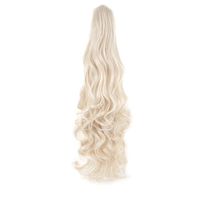 Claw Clip in Ponytail Extension Synthetic Hairpiece Curly Wavy Hair Extension 18&24 inch Long Ponytail Hairpieces for Women Girl