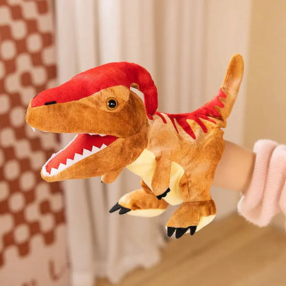 Stuffed Plush Dinosaur Hand Puppet – Kawaii Tyrannosaurus Rex Storytelling Toy for Kids, Educational Baby Gift