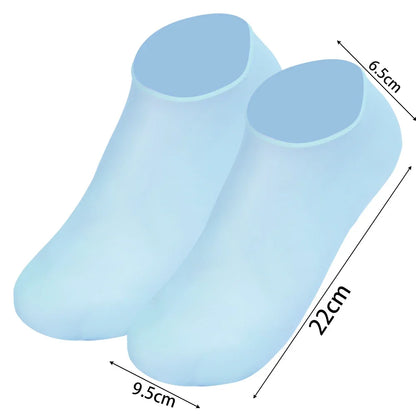 Silicone Moisturizing Socks Reusable Anti Cracking Moisturizing Elastic Socks Foot Mask Cracked Dead Skin Remove Pedicure Tools