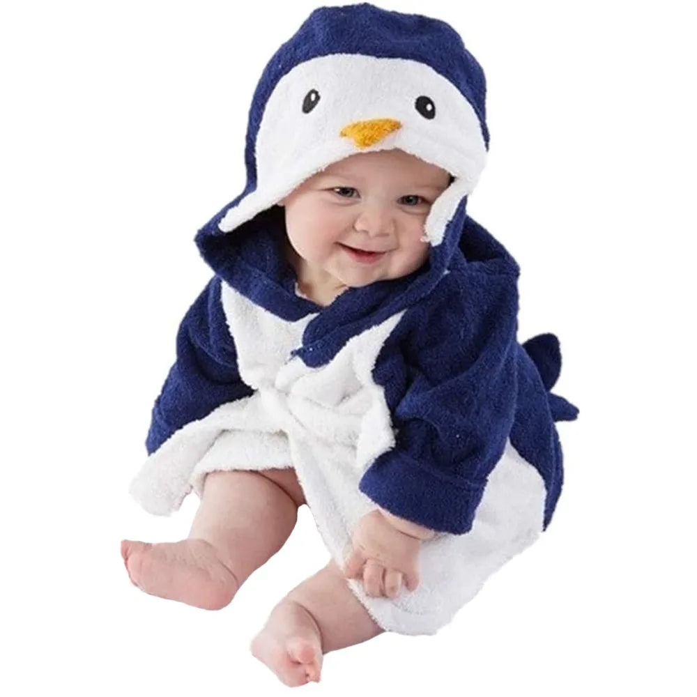 2024 Baby Boy Hooded Bathrobe – Unisex Ultra Absorbent Microfiber Towel Robe for Toddlers