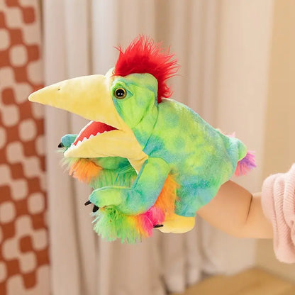 Stuffed Plush Dinosaur Hand Puppet – Kawaii Tyrannosaurus Rex Storytelling Toy for Kids, Educational Baby Gift