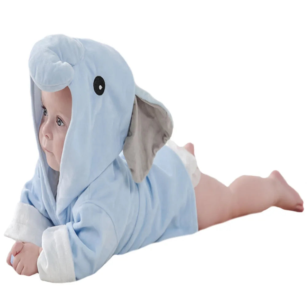 2024 Baby Boy Hooded Bathrobe – Unisex Ultra Absorbent Microfiber Towel Robe for Toddlers