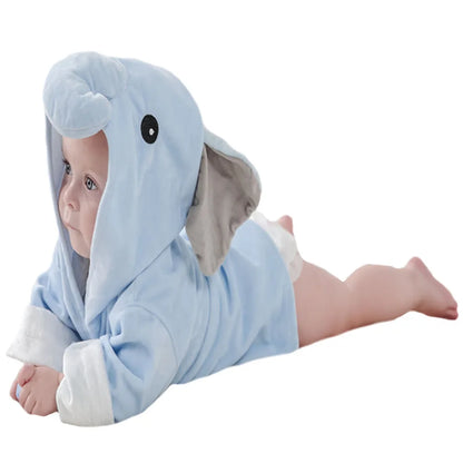 2024 Baby Boy Hooded Bathrobe – Unisex Ultra Absorbent Microfiber Towel Robe for Toddlers